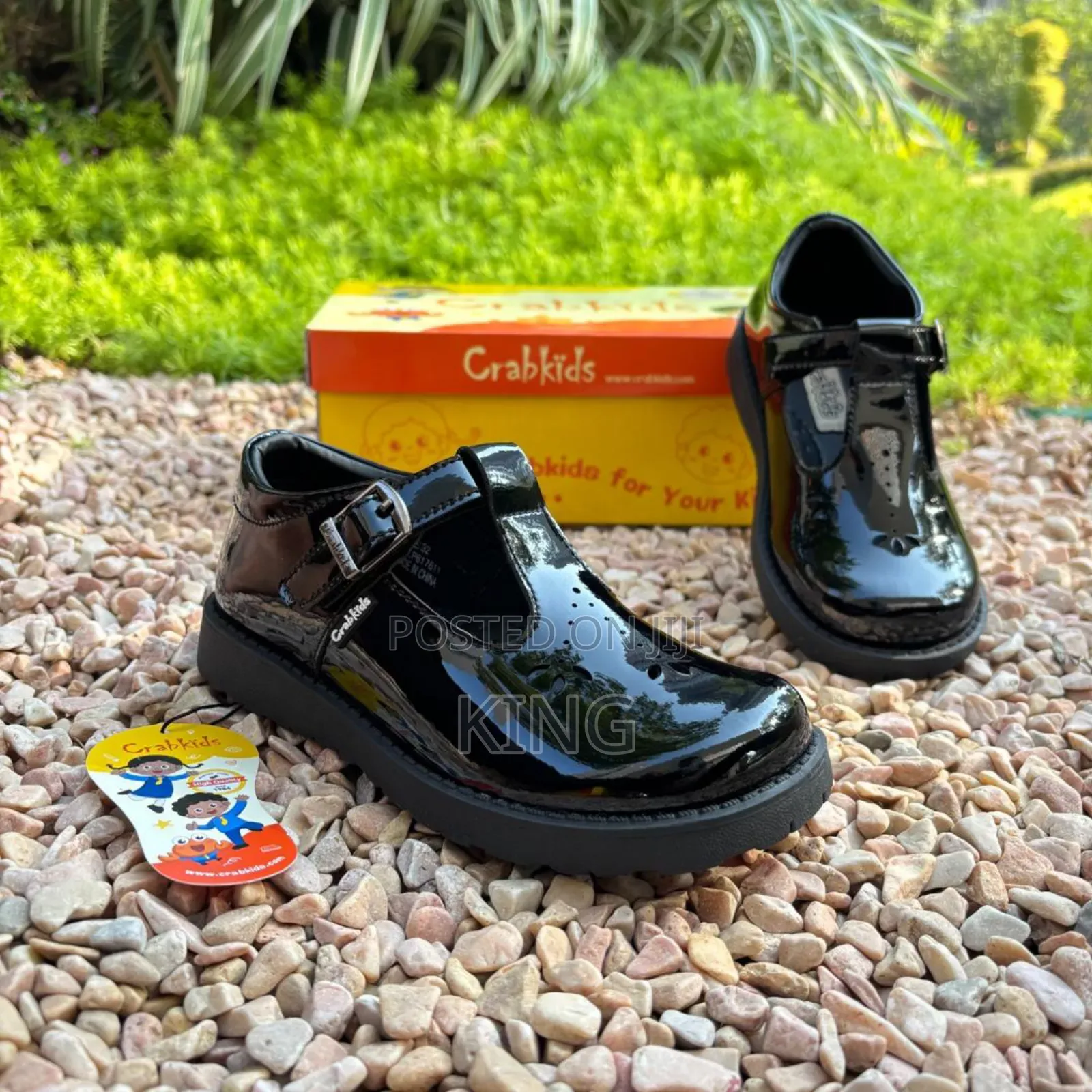 Lucy Crabkids Girls School Shoes. Black