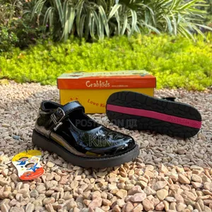 Photo - Factual Crabkids Girls School Shoes. Black