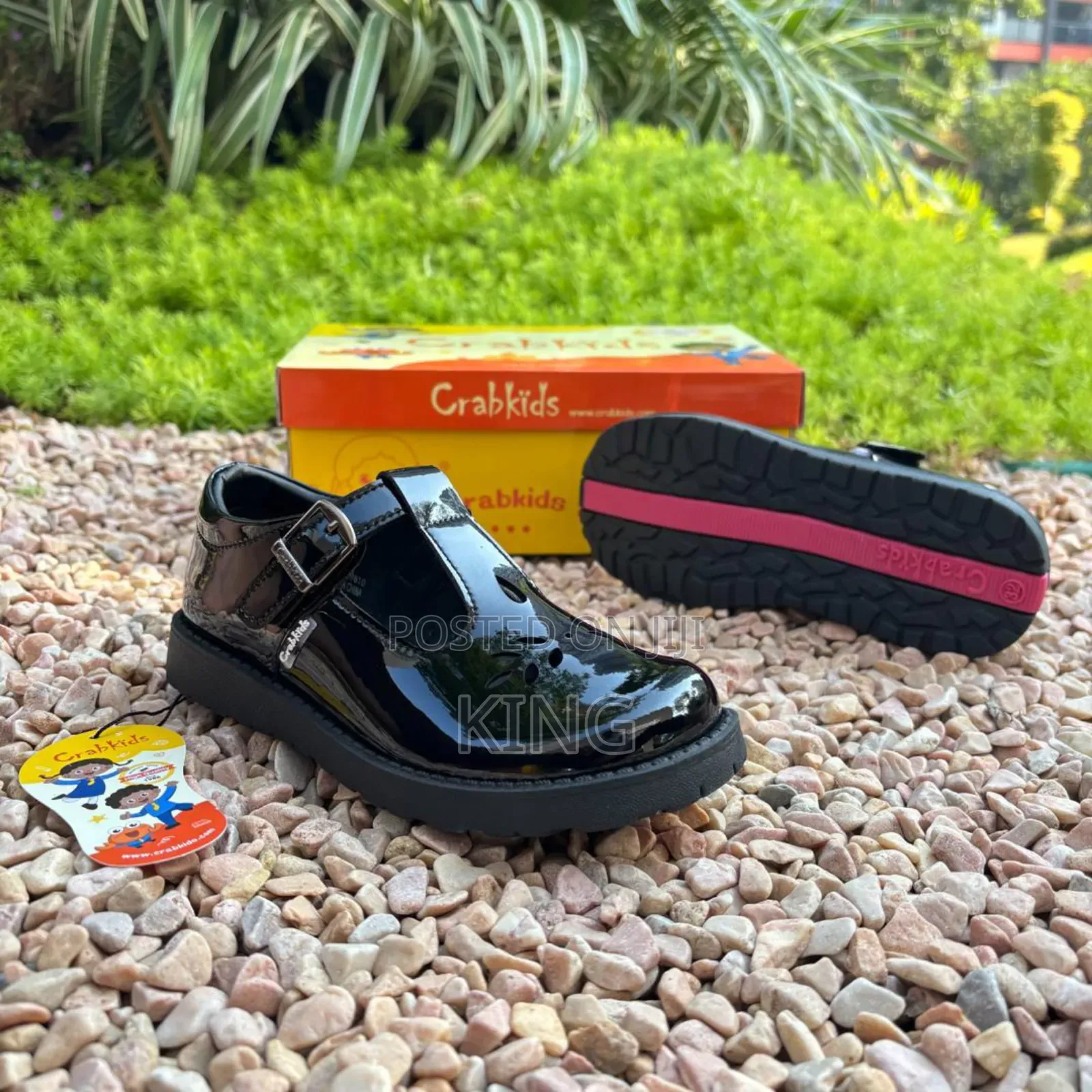 Proper Crabkids Girls School Shoes. Black