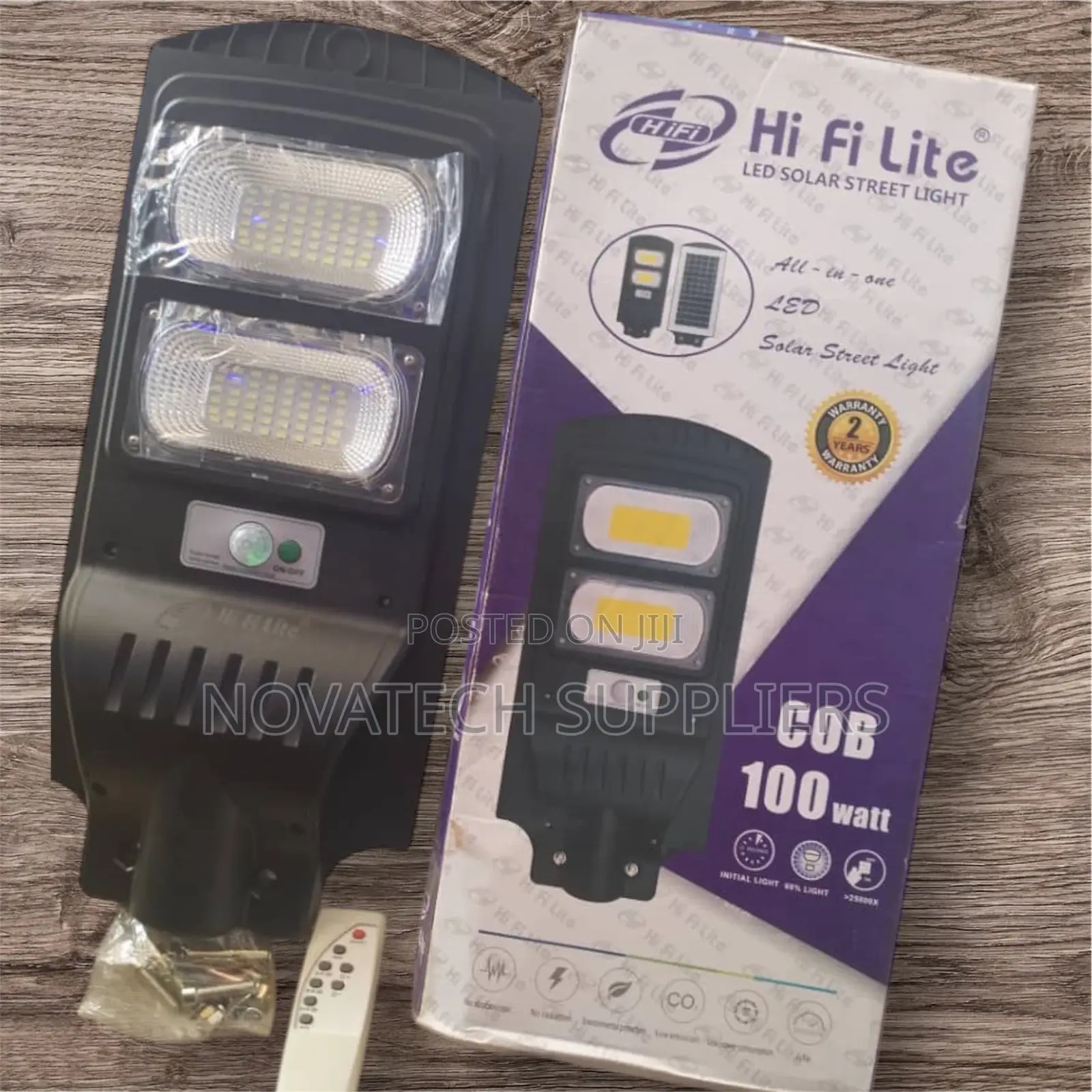 100W Original Hi Fi Lite LED Solar Street Lights Luka