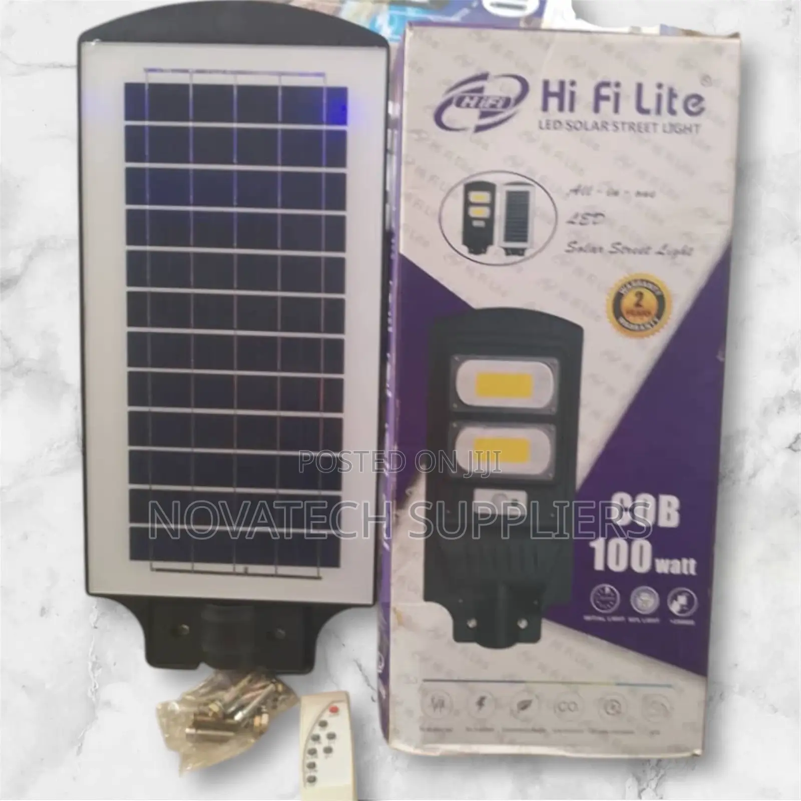 100W Original Hi Fi Lite LED Solar Street Lights Btun