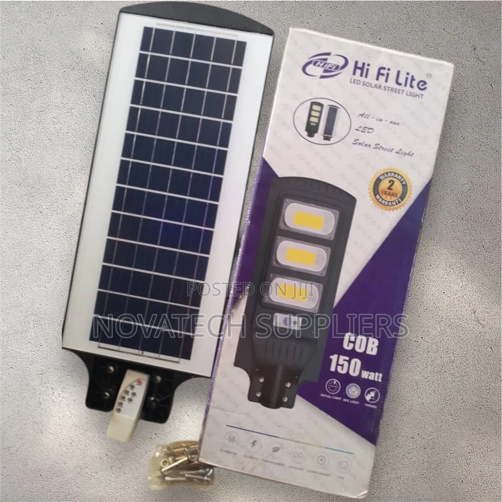 150W Original Hi Fi Lite LED Solar Street Lights Penn
