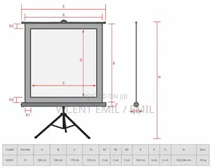 Tripod Projector Screen 180cmx180cm 2