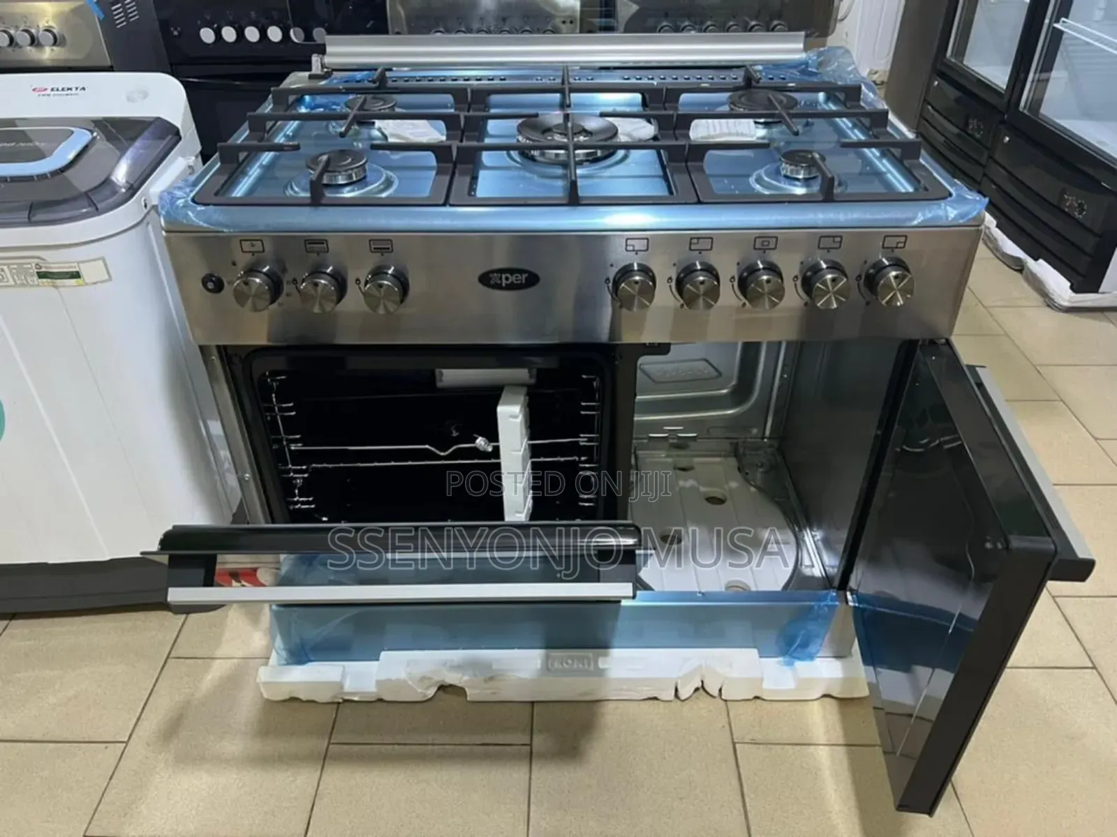 Xper 90x60 Full Gas Cooker - 5 Burner Stove With Oven Gas-