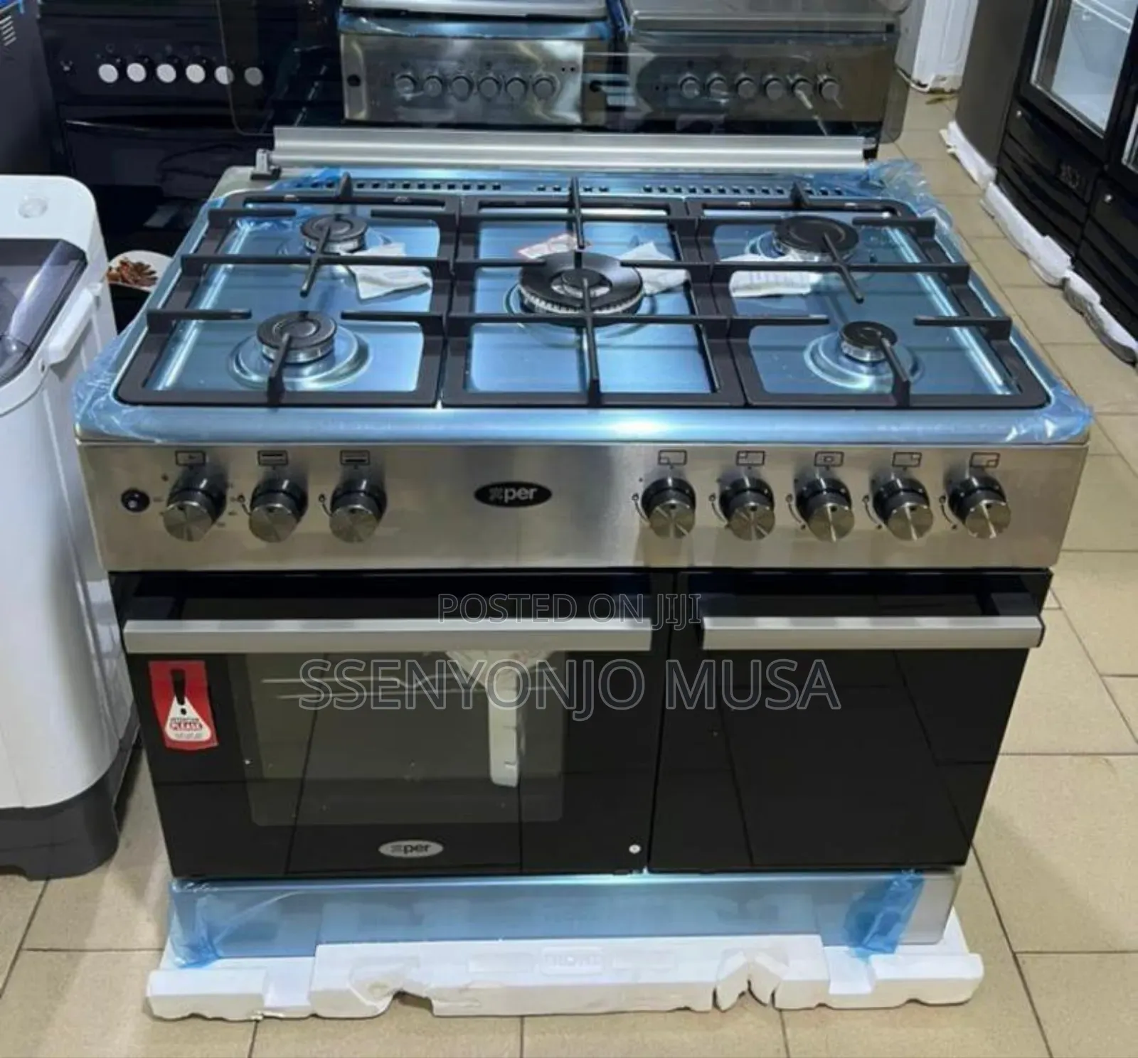 Xper 90x60 Full Gas Cooker - 5 Burner Stove With Oven Gas-