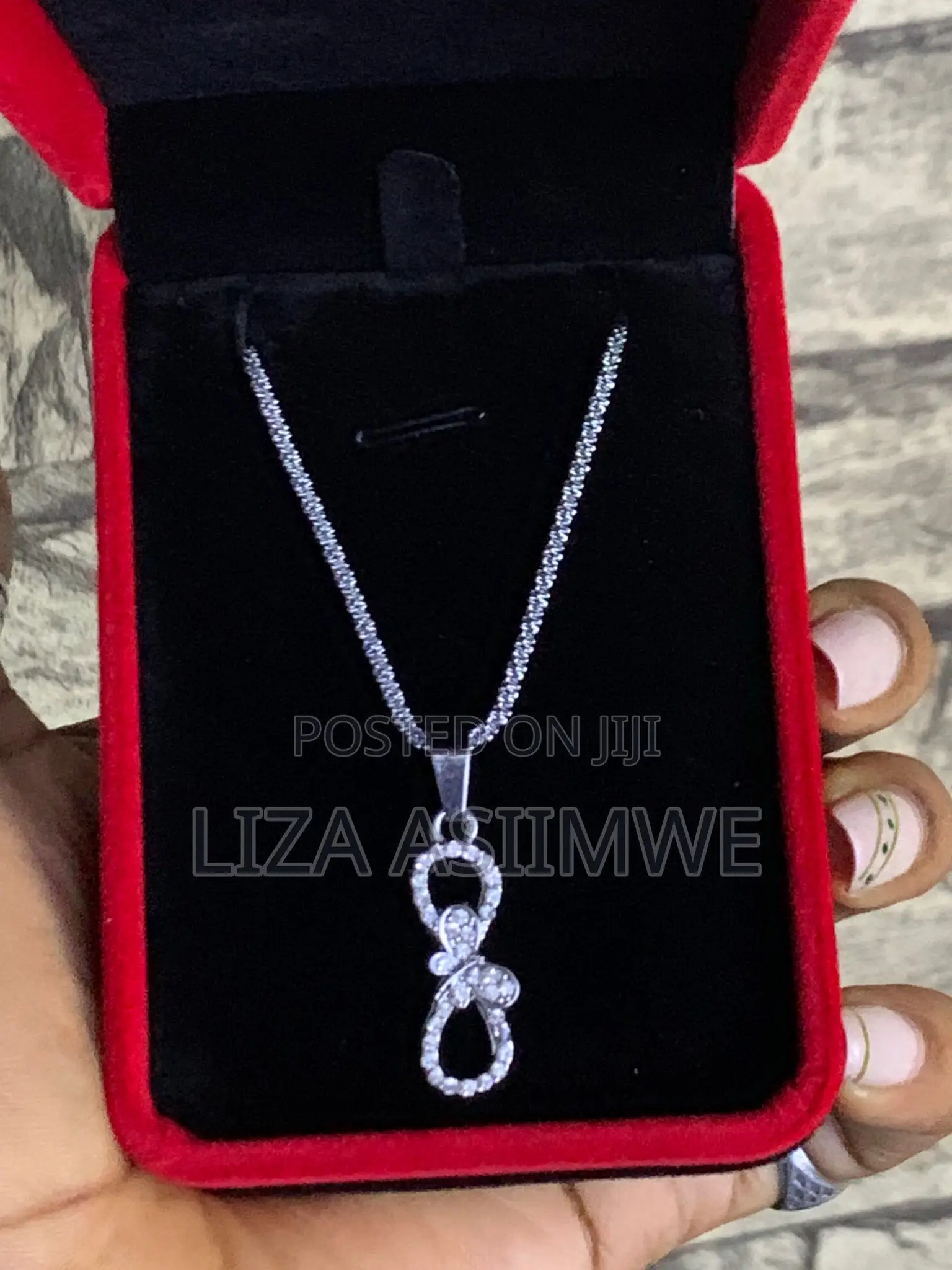 Moissanite Butterfly Infinity Lady’S Necklace