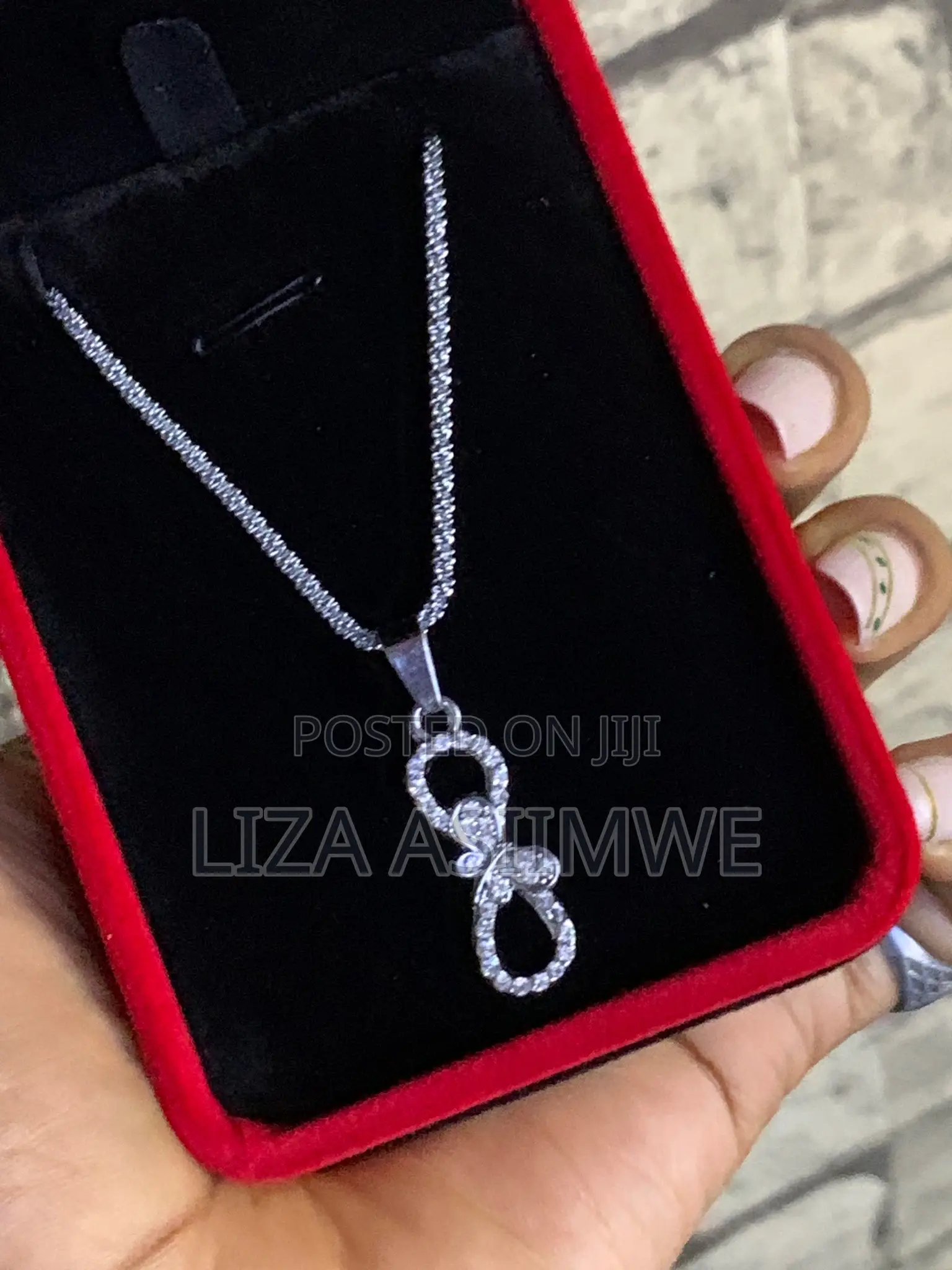 Moissanite Butterfly Infinity Lady’S Necklace