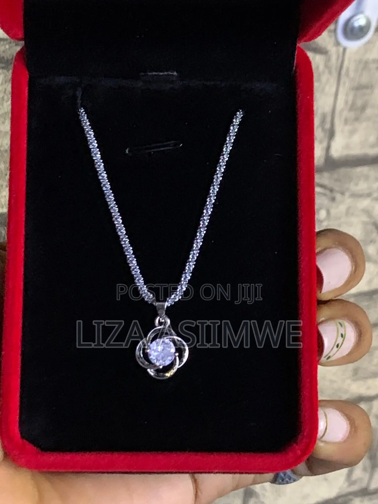 4 Leaf Clover Lucky Crystal Tone Pendant Necklace for Lady’S