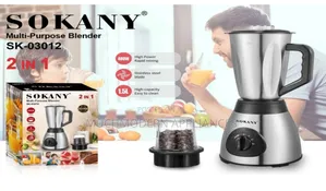 Sokany Blender 2 IN 1
400w
1.5l Jar
. Sk-03012