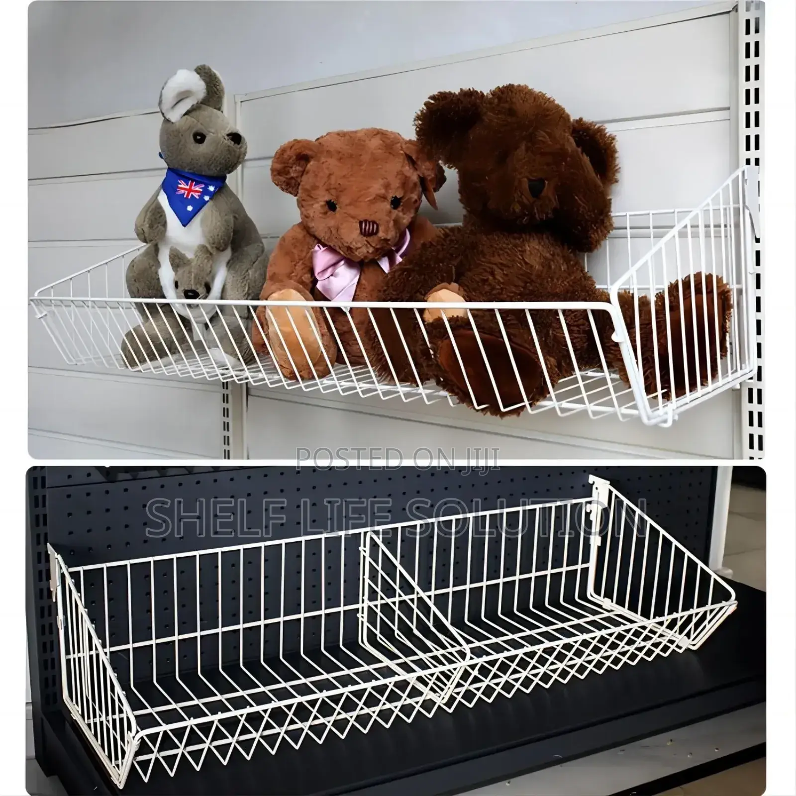 Supermarket Shelf Wire Mesh Hanging Basket