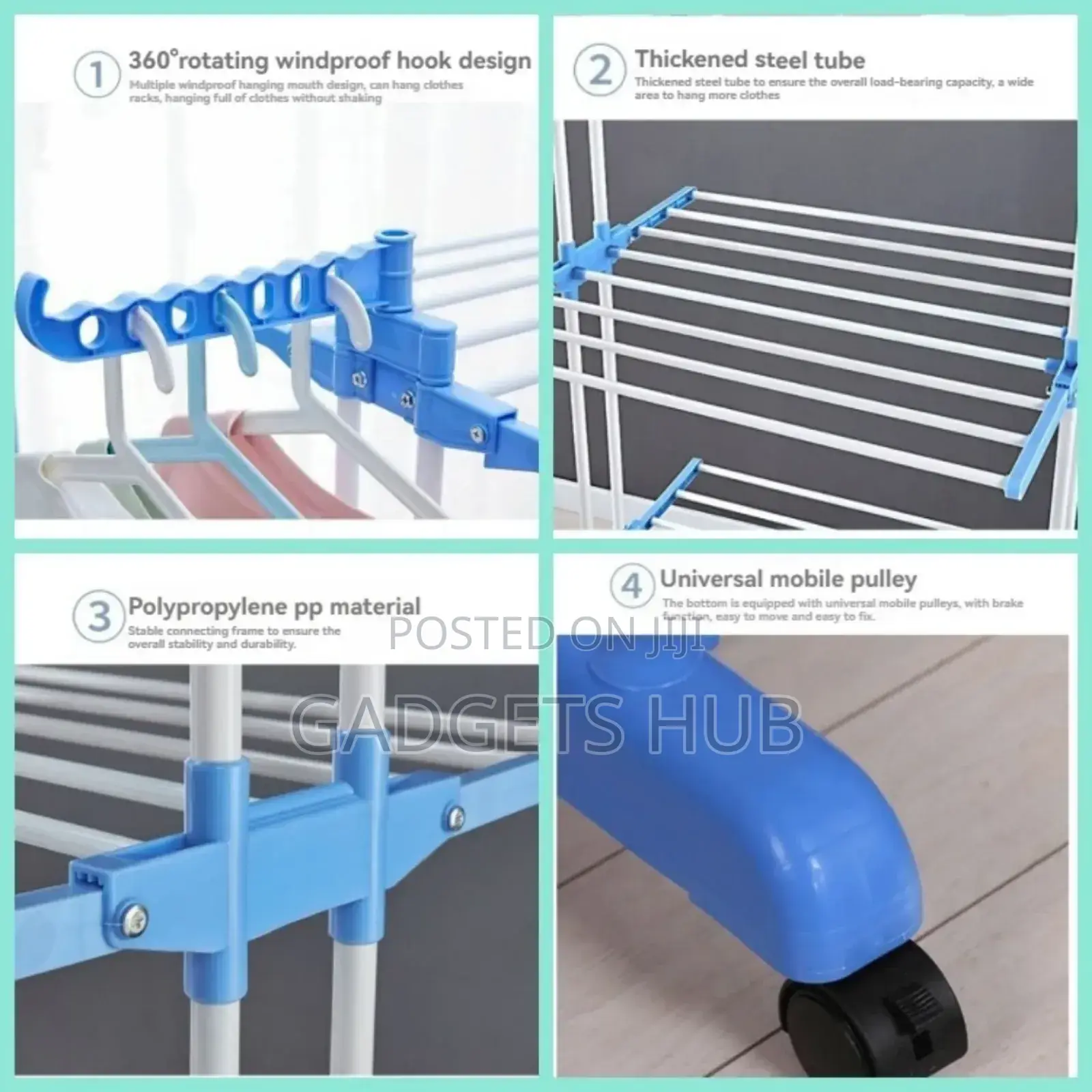 3-Layer Stainless Steel Stand Clothes Drying Rack Organizer