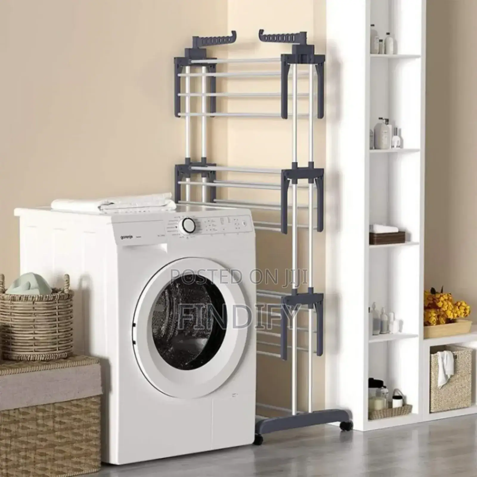 3-Layer Stainless Steel Stand Clothes Drying Rack Organizer