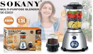 Sokany Multi Purpose Blender SK-03031 , 2 IN 1 Glass Jar