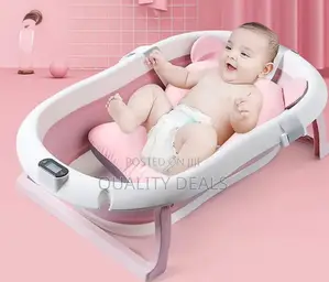 New Baby Foldable Bath Tub With Thermometer