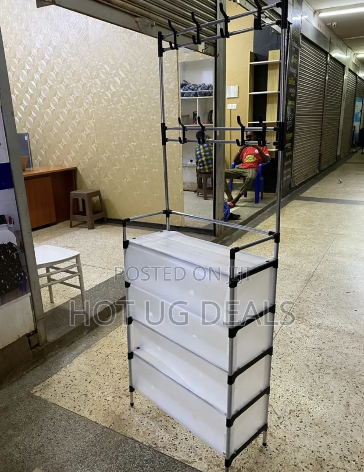 5 Tier Shoe Rack With Hat Hook Dustproof Shoe Organizer