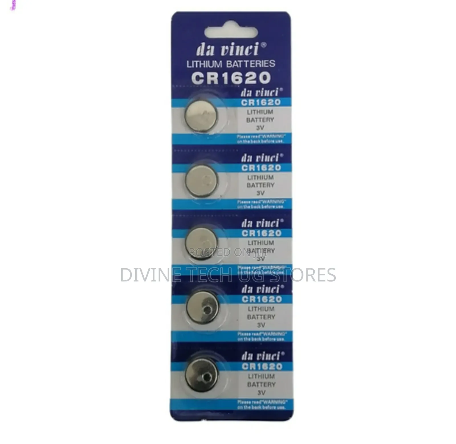 Cr 1620 Lithium Batteries - A Pack of 5 Pieces