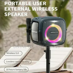 Photo - HOPESTAR Party One Bluetooth Wireless Speaker-2 Microphon