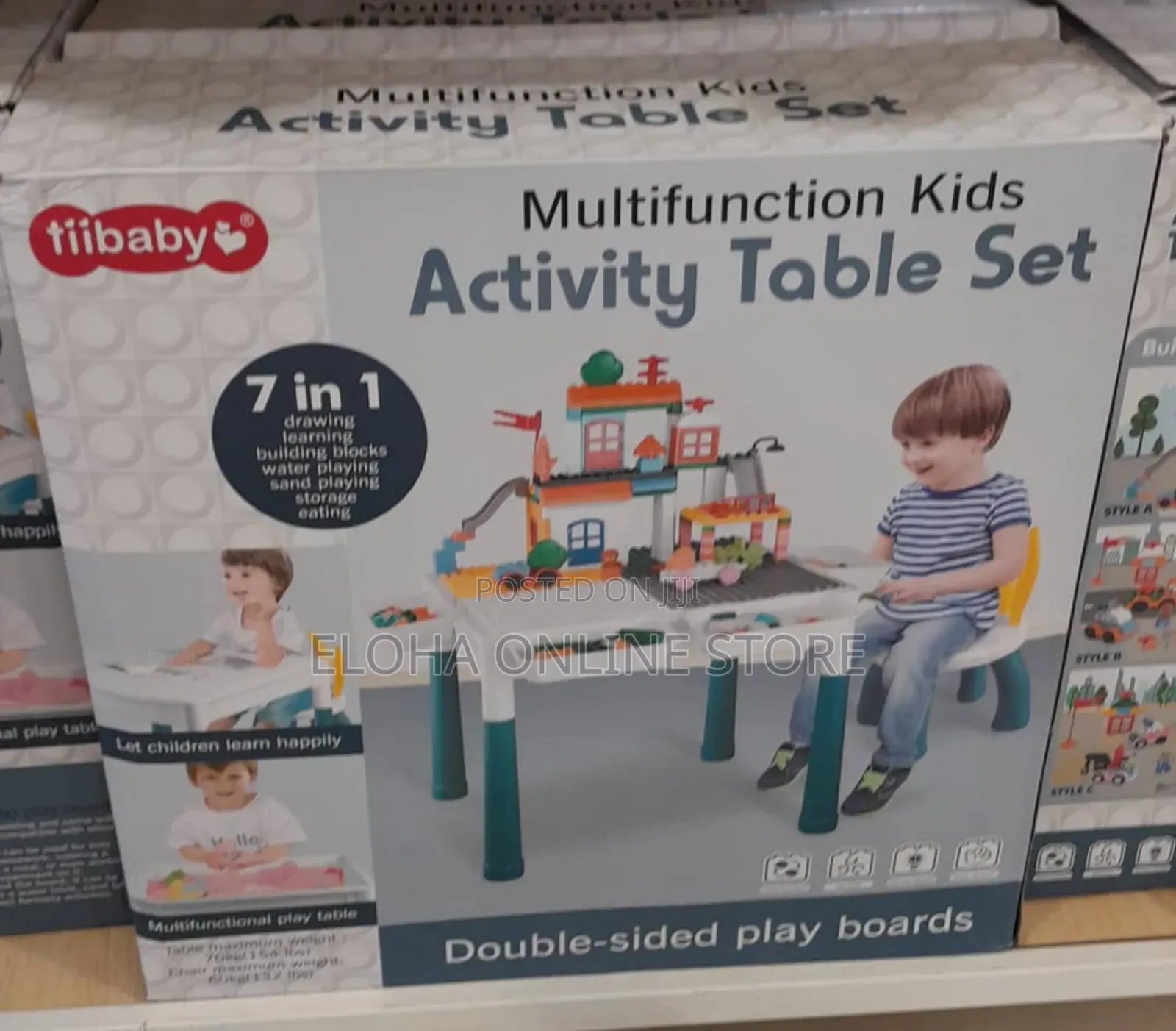 7in1 Kids Multifunction Activity Set With Two Chairs