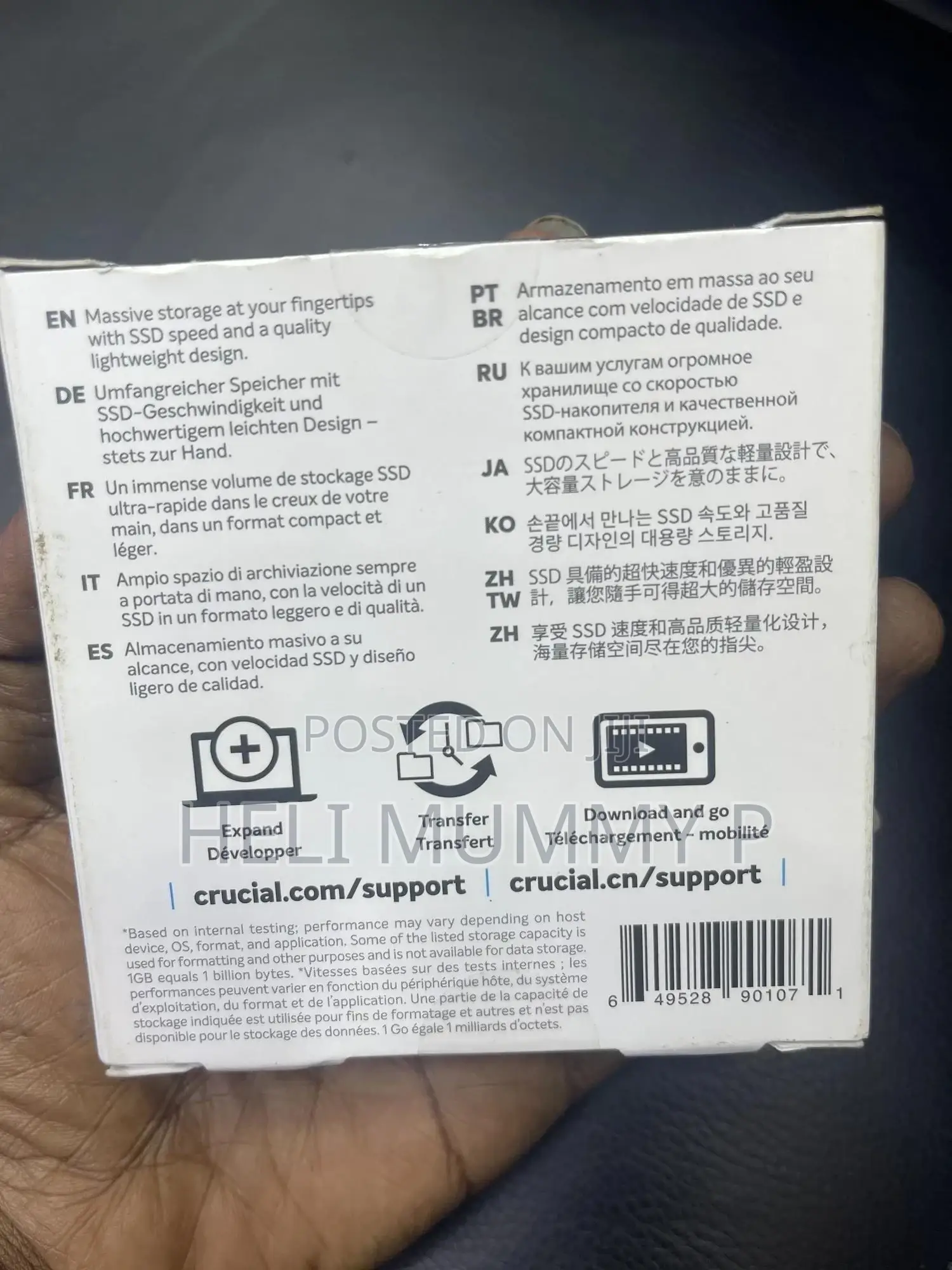 500GB Portable Solid State Drive-external