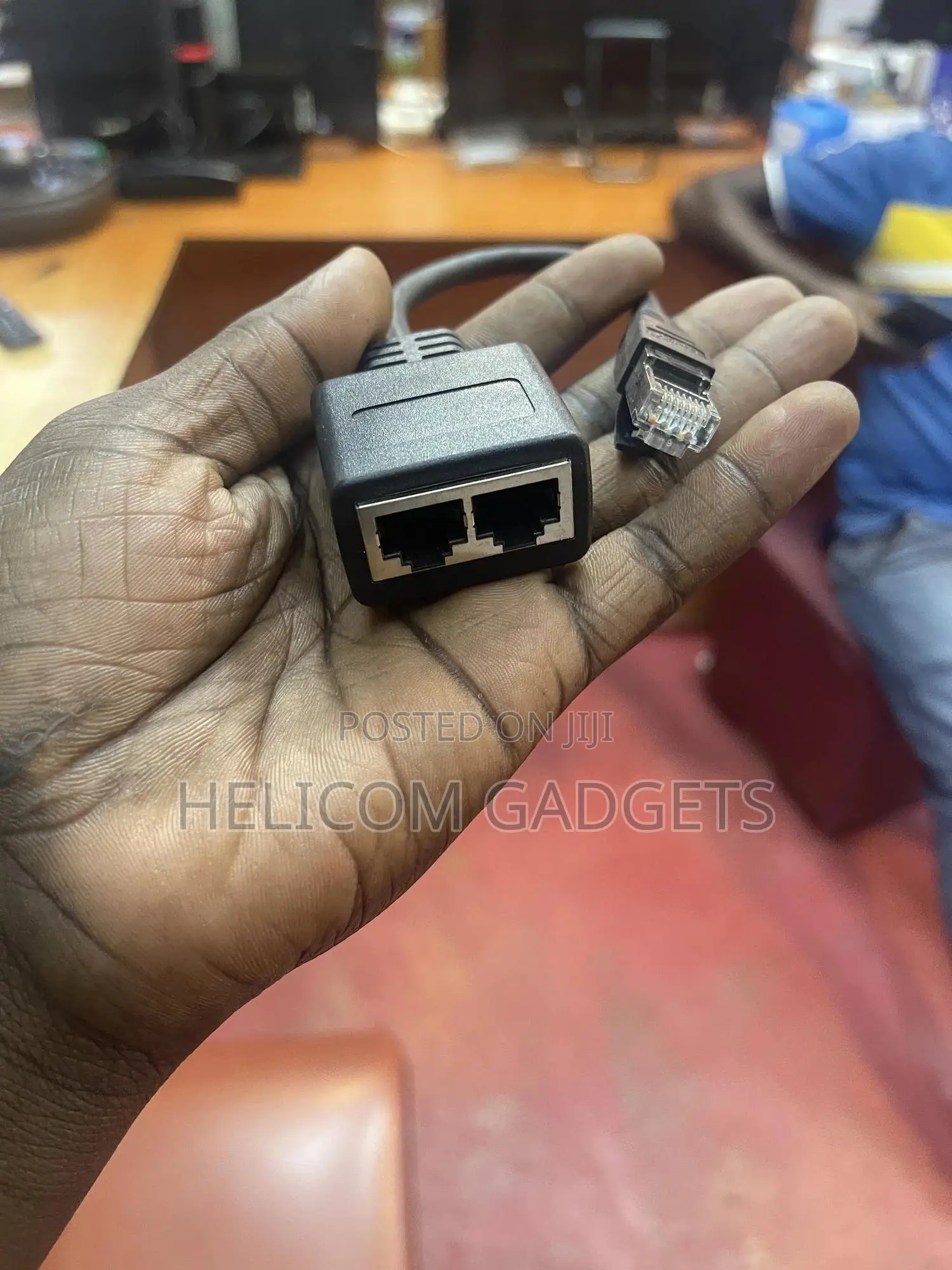 Ethernet Splitter 1male to 2 Female Socket Connecter