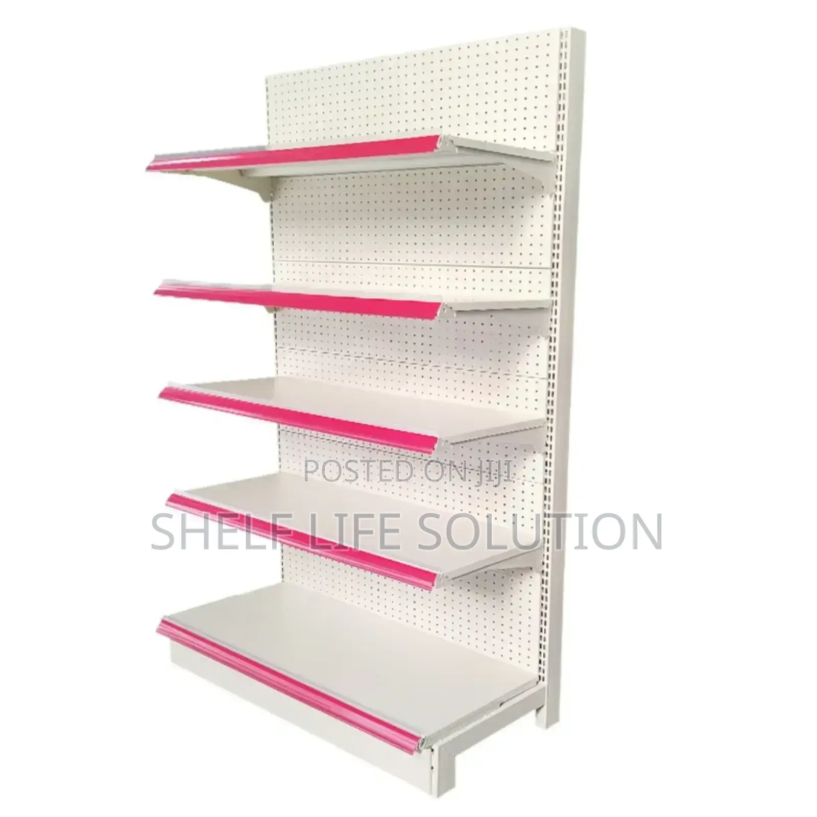 Single Sided Supermarket Shelf With Pegboard