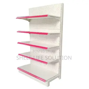 Single Sided Supermarket Shelf With Pegboard