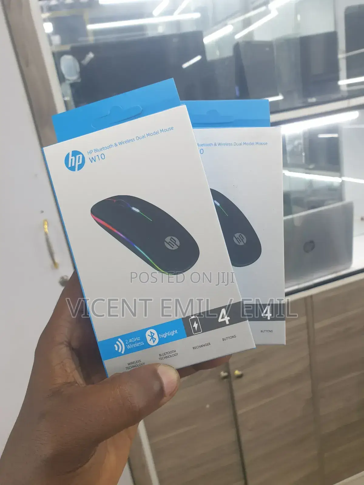 Hp Bluetooth and Wireless Dual Model Mouse W10