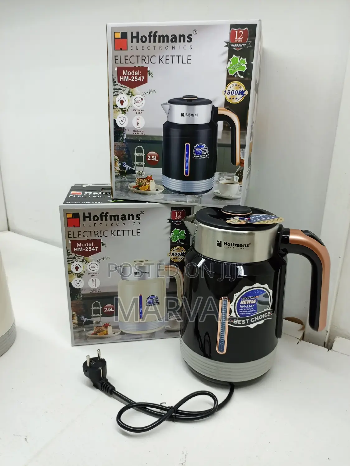 Hoffman Milk Dry Tea Electric Kettle 2.5ls 2 in 1 HM-2547