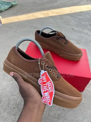 Photo - Brown Double Sole Men Vans Rubber Shoes