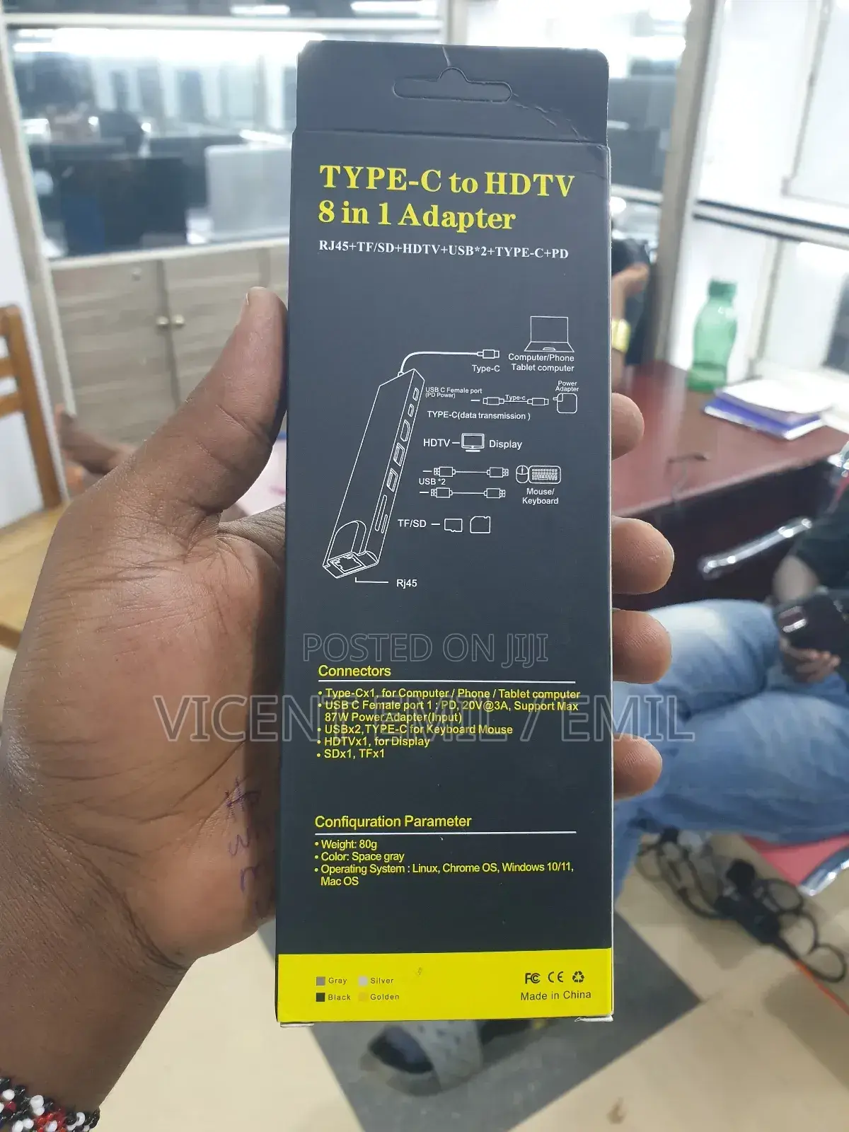 TYPE-C to HDTV HUB 8 in 1 00