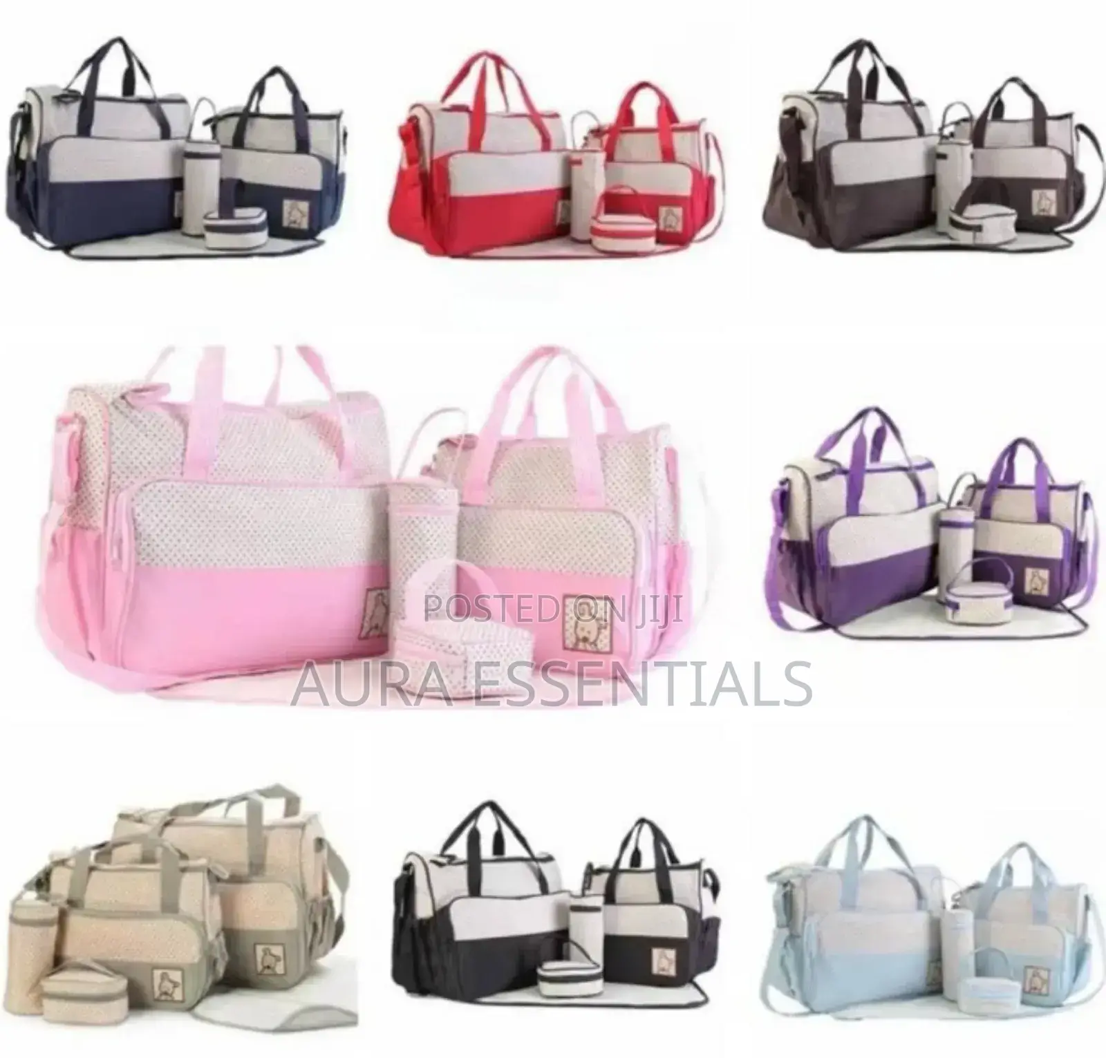 5 in 1 Large Diaper Nappy Tote Maternity Bag