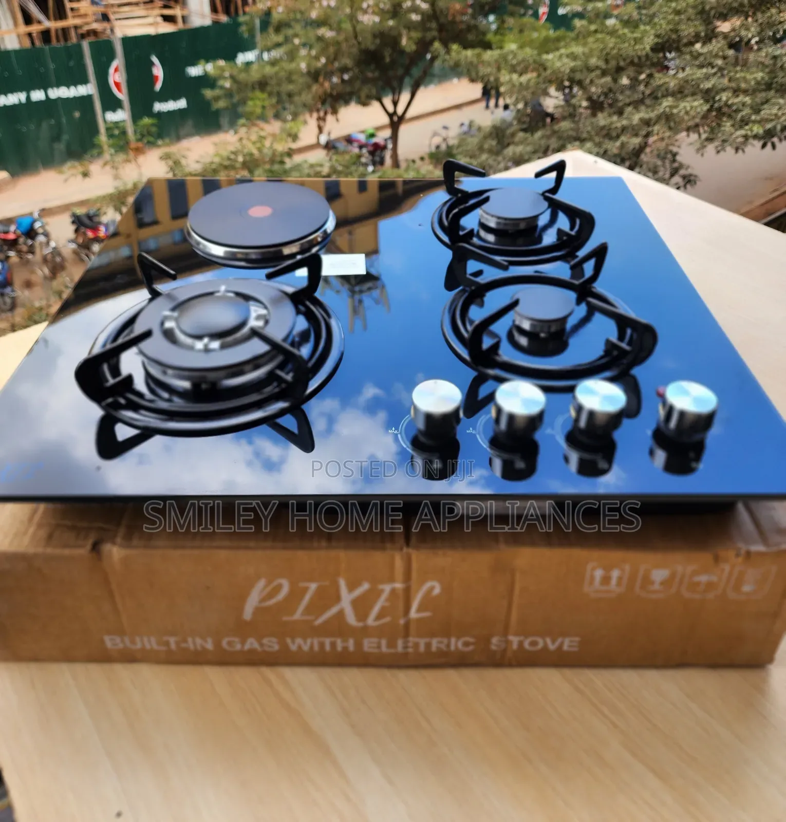 Built in Pixels Gas Hob 60cm Black Glass
