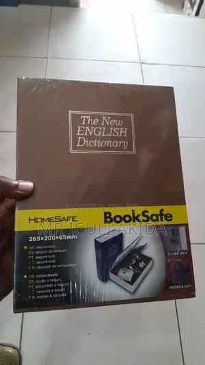 27x20x65cm Secure Lock Book Shape Safe Box