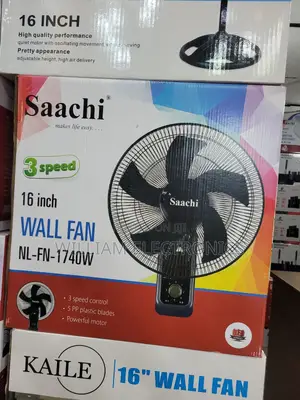 Saachi 16inch Wall Fan With 3 Speed Control