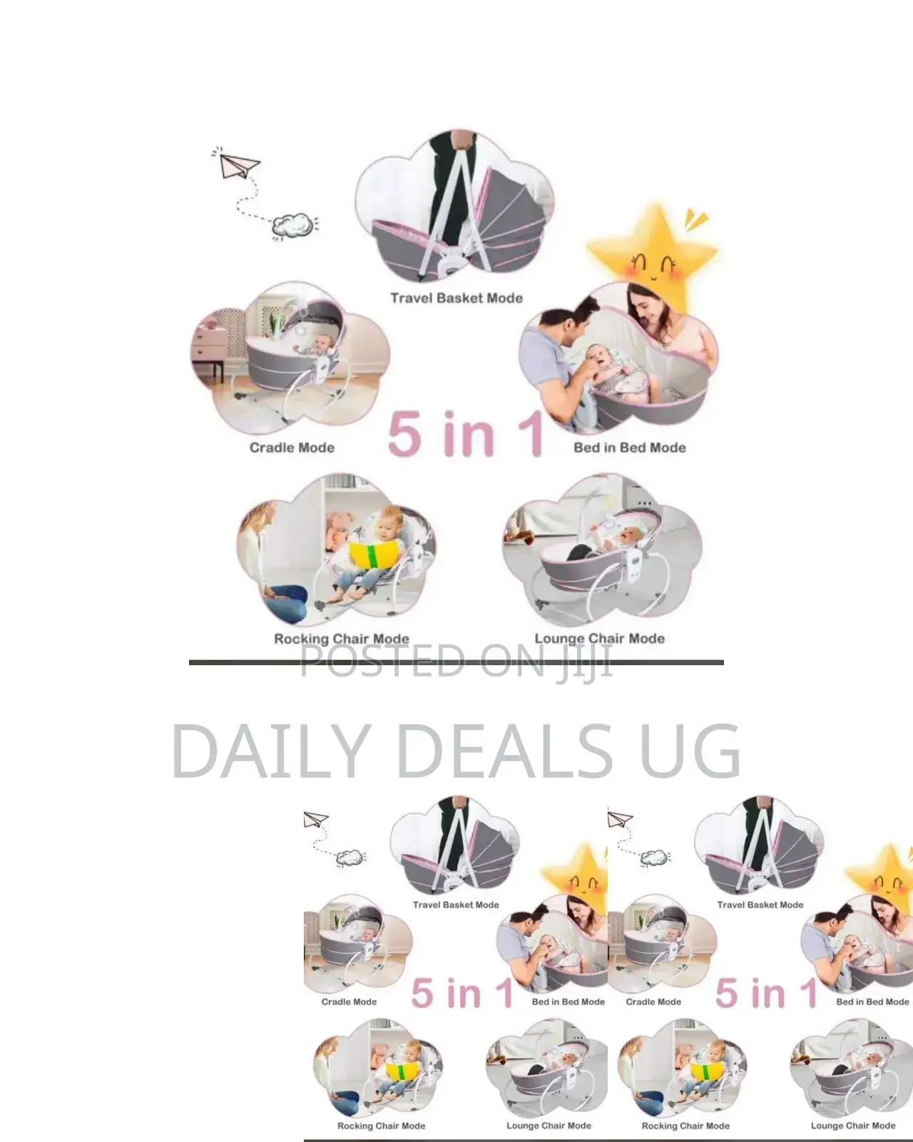 Adjustable 5 in 1 Baby Swing Chair