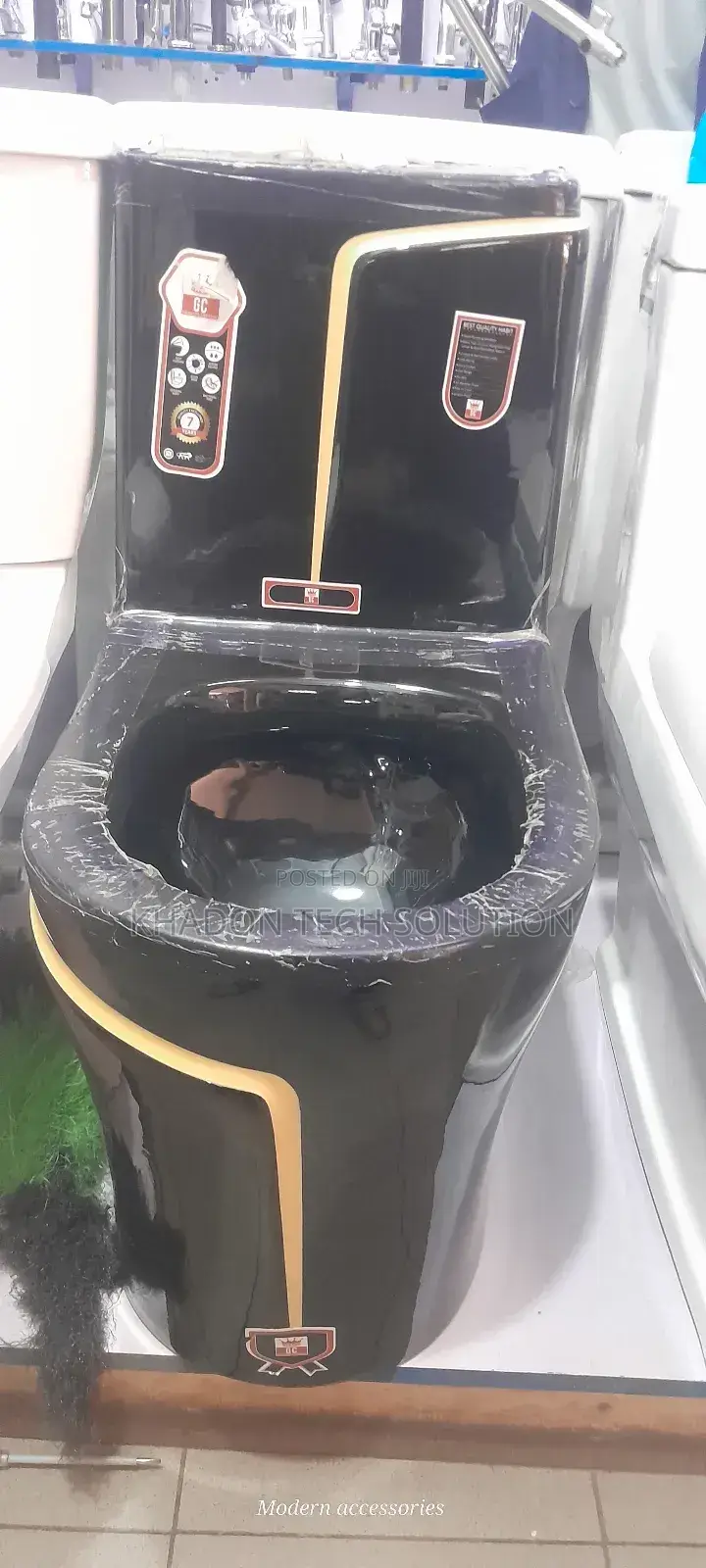 Black Luxury P Toilet Press Complete