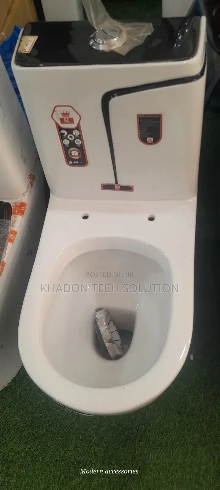 Original White Black Stripped Press Toilet Combined P Type