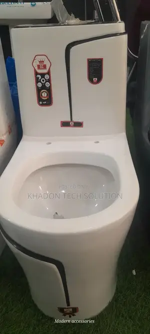Original White Black Stripped Press Toilet Combined P Type