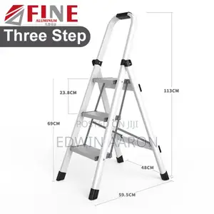 3 Step Foldable Metal Ladder