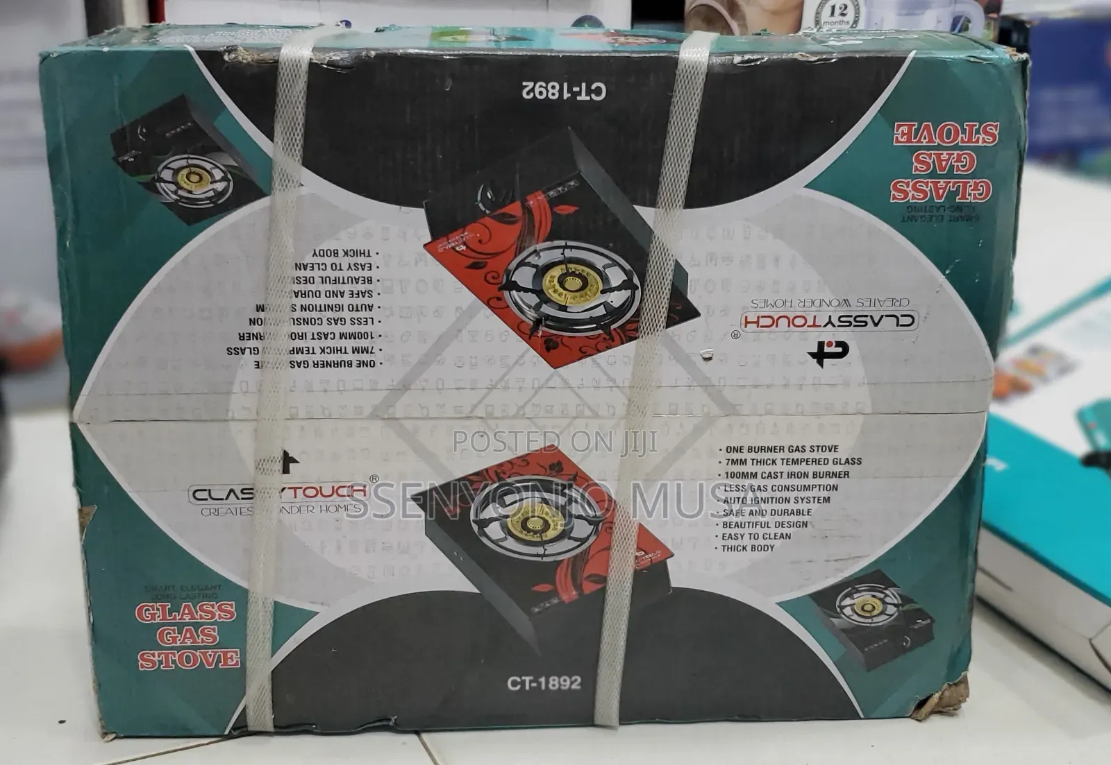 Classy Touch Ct-1892 1 Burner Gas Stove - 7mm, Auto Ignition