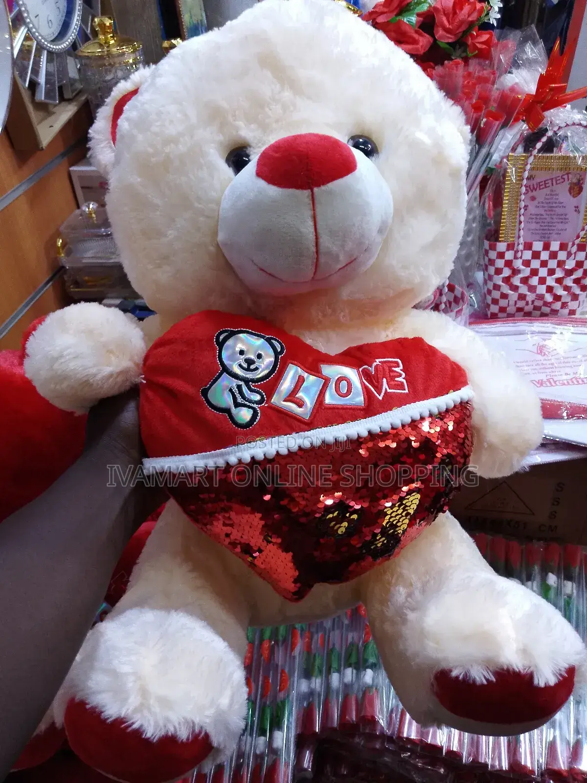 "I Love You" Red Teddy Bear - Big Size