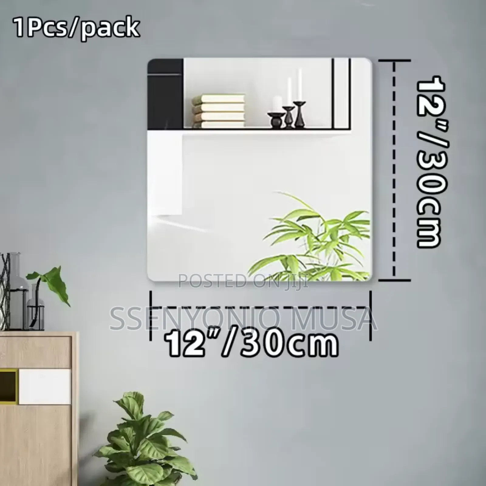 4pcs 3d Mirror Wall Stickers - Self-Adhesive, Flexible, Art-