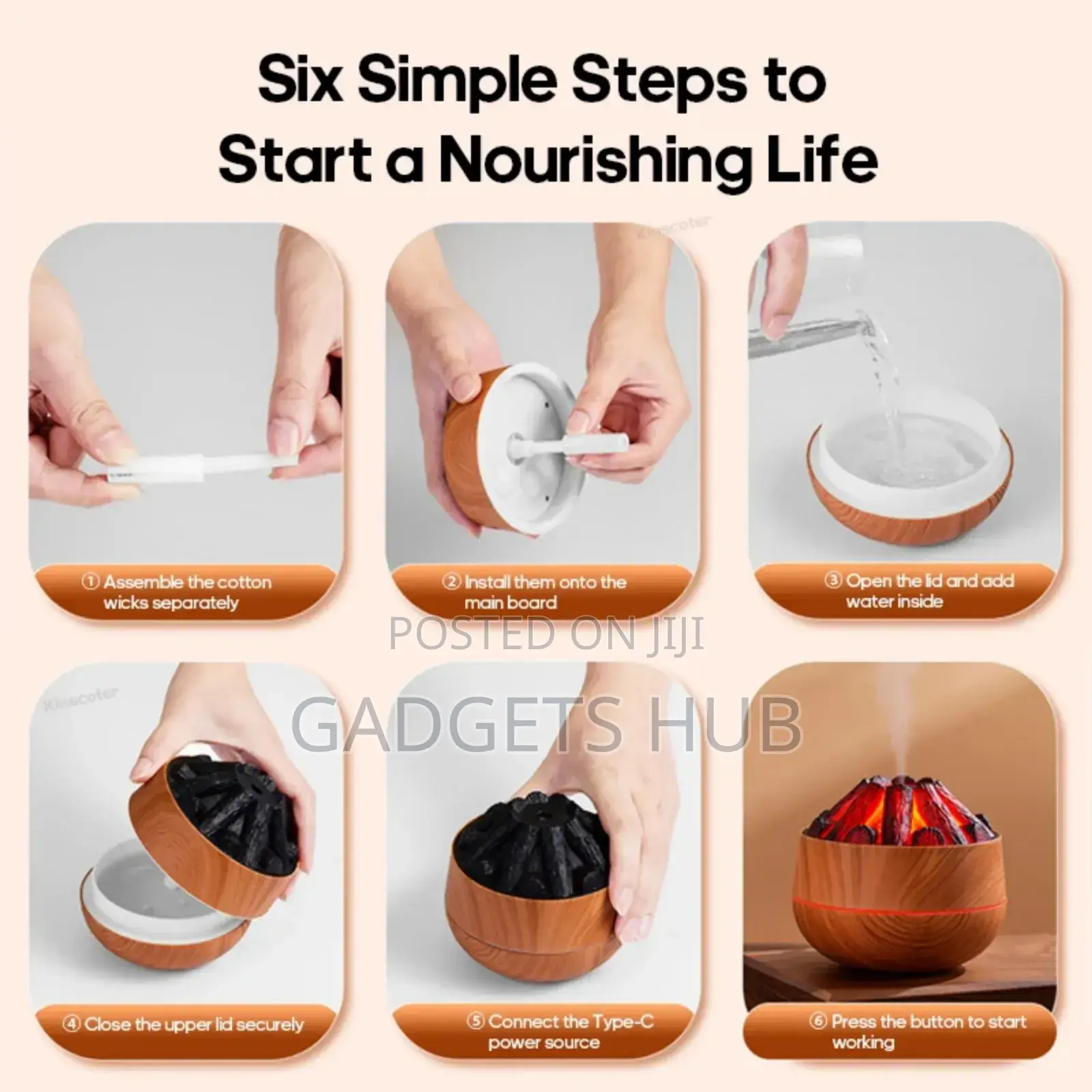 Portable Air Humidifier With LED Light Water Mist