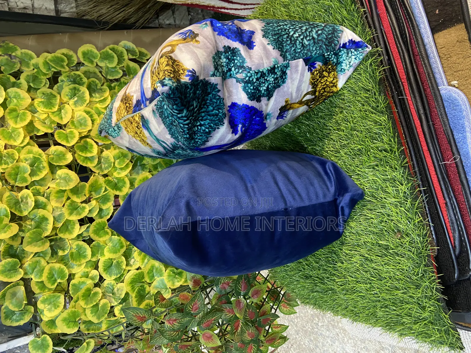 Navy and Loyal Blue Cushions