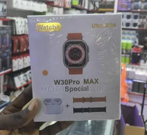 Photo - W30 Ultra Smartwatch and Airpods Pro Bluetooth With 2 Straps