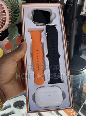 Ultra Smart Watch With Airpods With 2 Straps - Multicolor