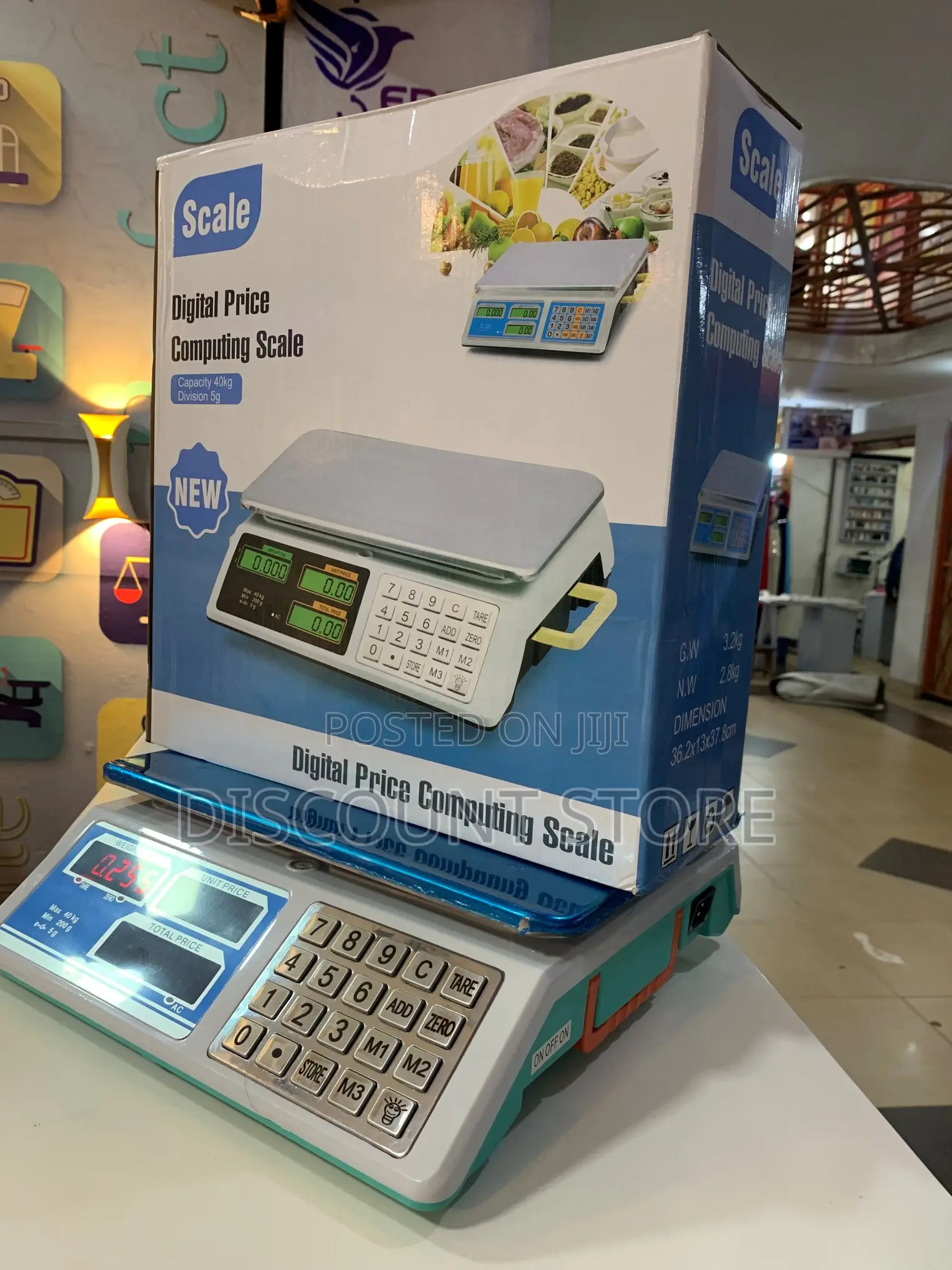 ACS 40kg D=5g Portable Digital Weigh Balance Tabletop Scale
