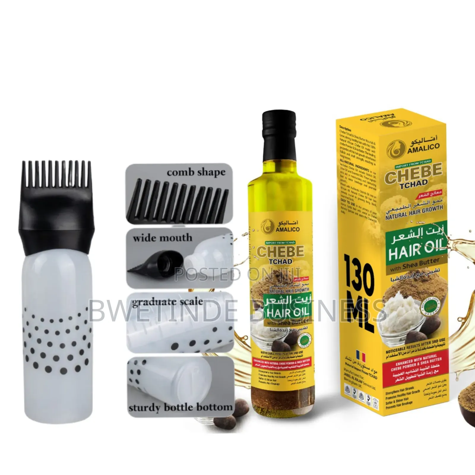 Natural Hair Growth With Shea Butter Chebe Powder