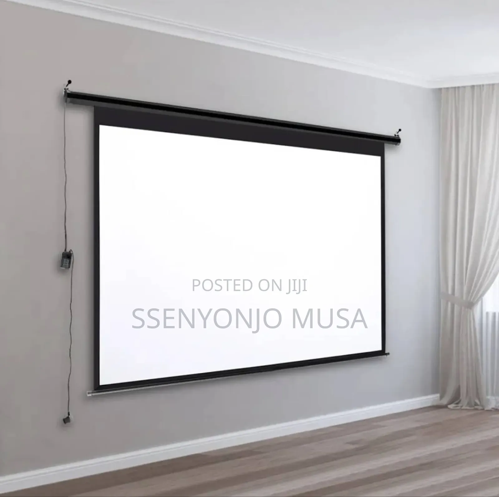 72 Inch 16:9 Matte White Electric Projection Screen for H-T