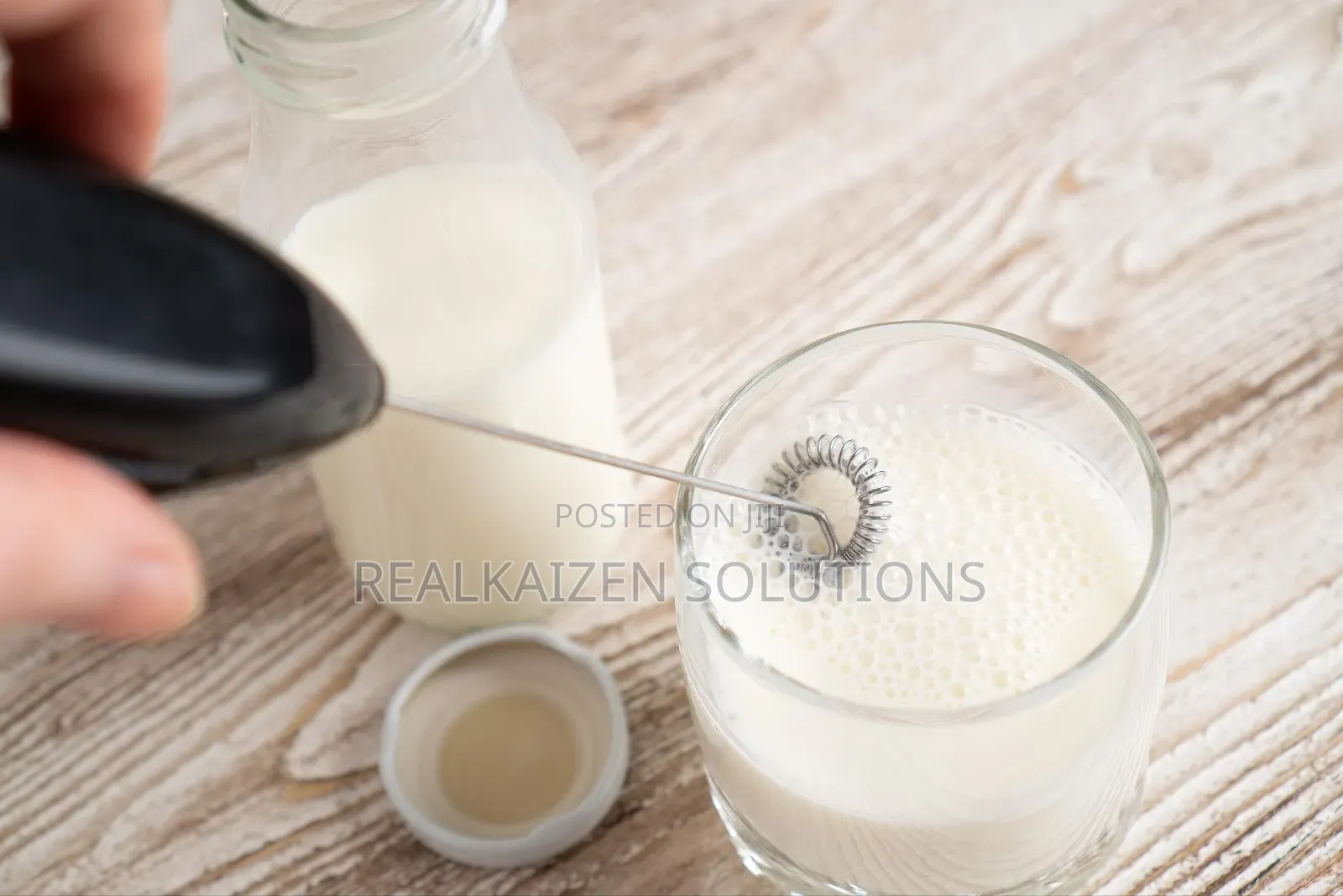 Battery Operated Coffee Milk Frother Cappuccino Mixer 2 Pc